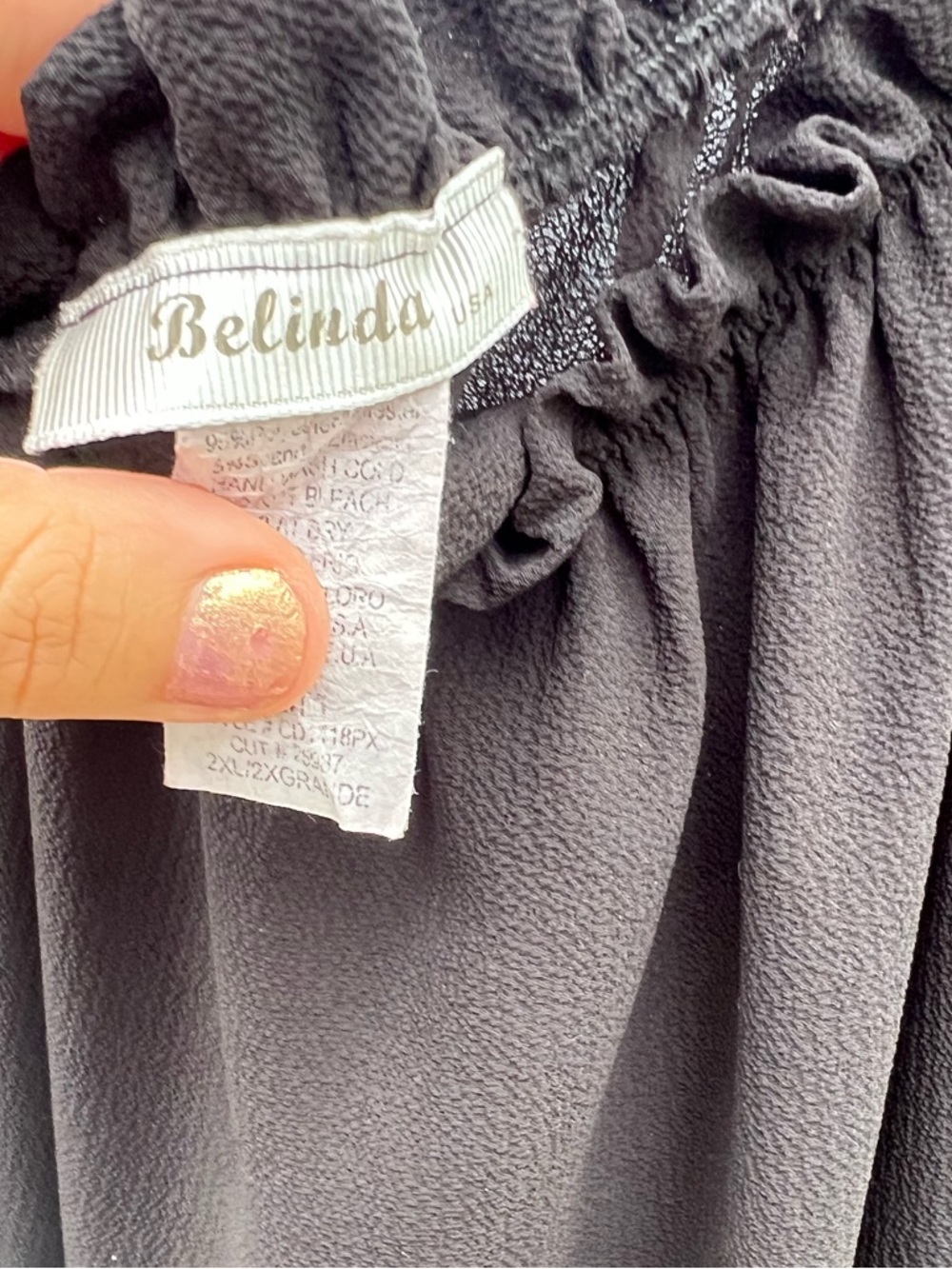 Black dress with ruffles